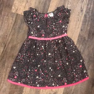 Pink Heart Gray Hearts Dress By Circo Size 4T 💗